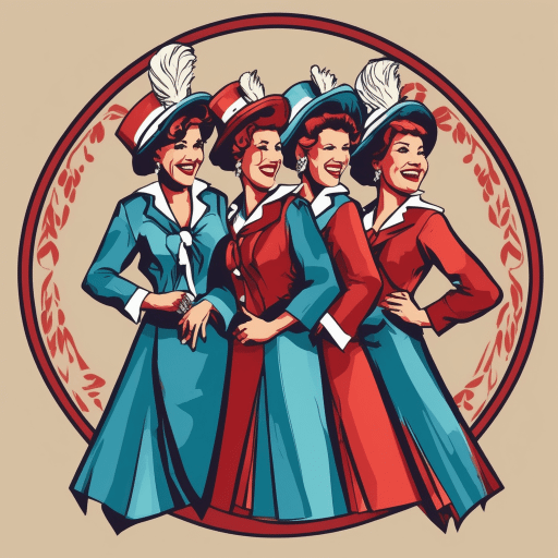 Hootenanny Barbershop Quartet Logo